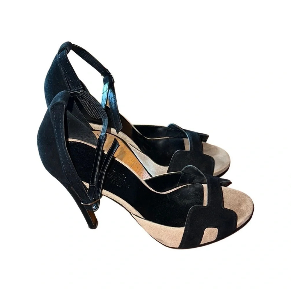 Hermes Highlight D'orsay Suede Pumps Size 38.5